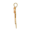 14k Two-tone The Kids Medium Girl with Ruffles and Bow on Right AA Diamond Love Pendant