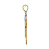14k Two-tone The Kids Medium Boy with Hat on Right AA Diamond Joy Pendant