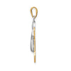 14k Two-tone The Kids Medium Puffed Boy with Hat on Right Engravable Joy Charm