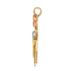 14k Tri-color The Kids Big Girl and Little Boy Engravable Love Charm