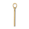 14k Two-Tone Solid Satin Chai Charm