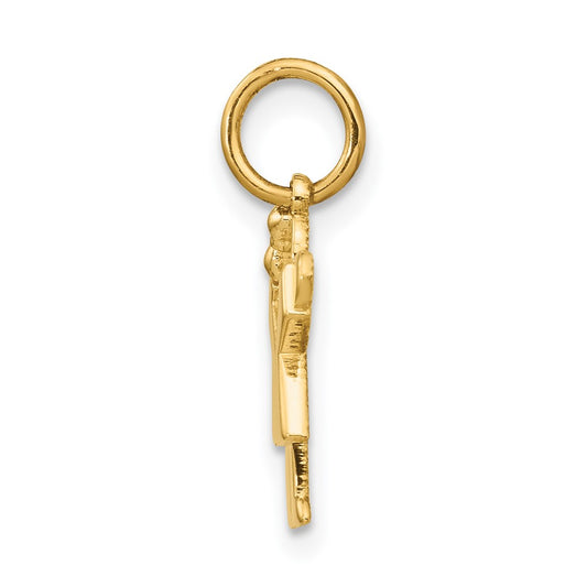 14k The Kids Mini Girl Love Charm