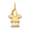 14k The Kids Mini Girl Hugs Charm