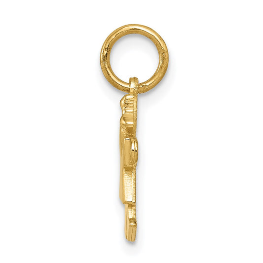 14k The Kids Mini Girl Kiss Charm