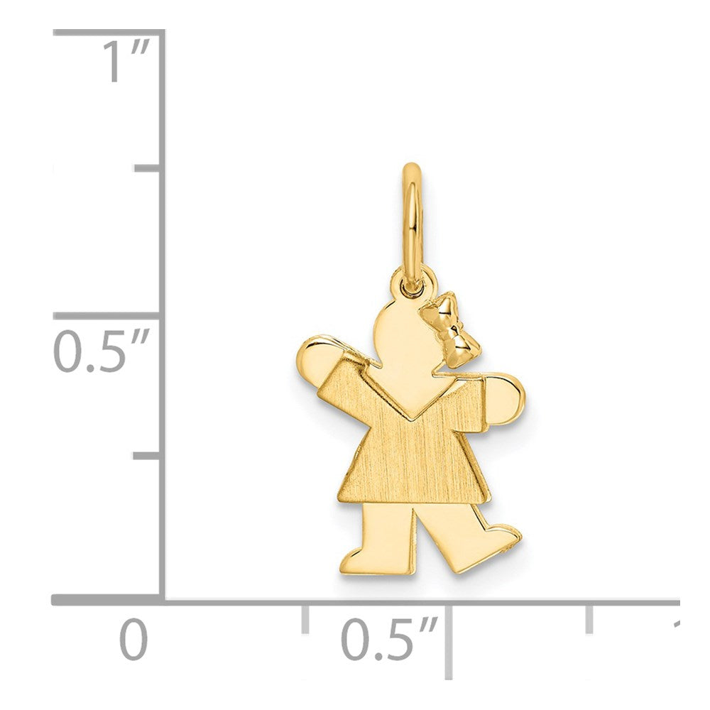 14k The Kids Mini Girl Kiss Charm