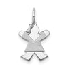 14k White Gold The Kids Mini Girl Joy Charm