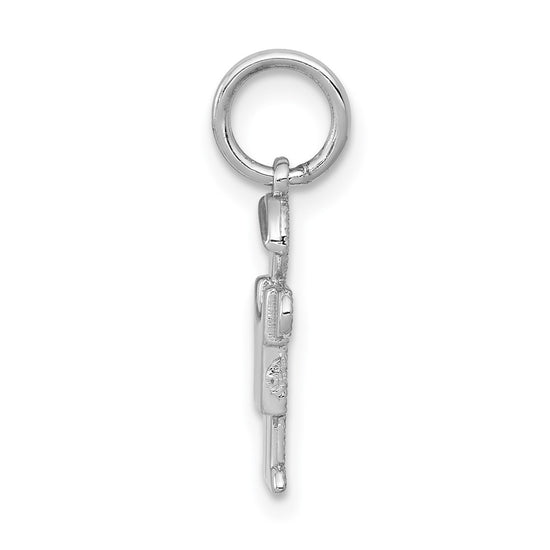14k White Gold The Kids Mini Boy Hugs Charm