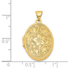 Gold Polished Flower Oval Lockets