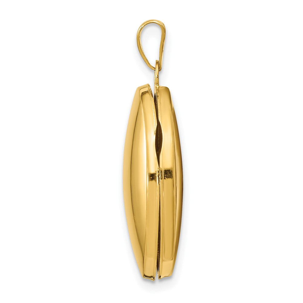 14k Polished Plain 21mm Oval Locket