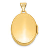 14k Polished Plain 21mm Oval Locket