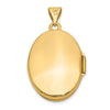 14k Floral Border 21mm Oval Locket