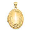 14k Floral Border 21mm Oval Locket
