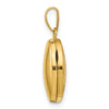 14k Polished Plain 13mm Oval Locket