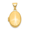 14k Polished Plain 13mm Oval Locket