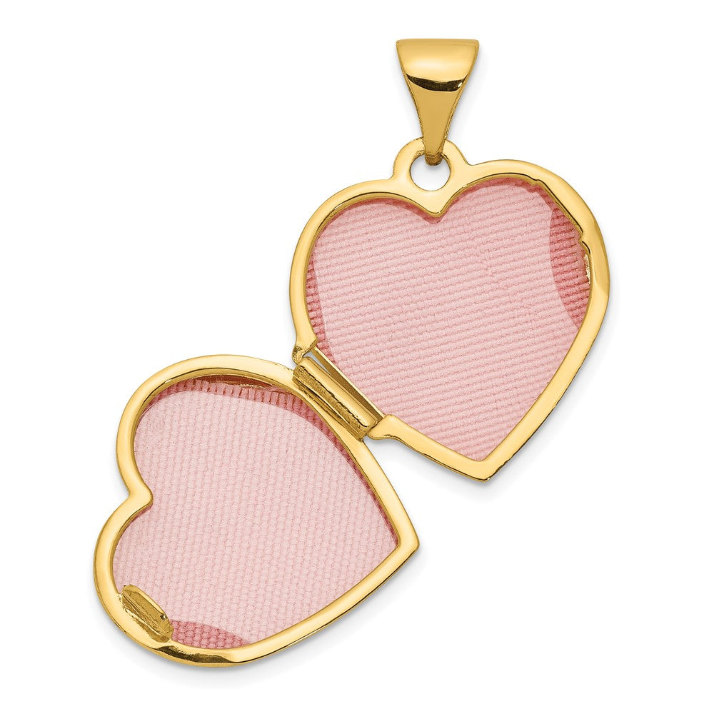 Gold Polished Heart Lockets