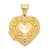 Gold Polished Heart Lockets