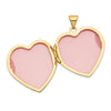 14k with White Rhodium Floral 21mm Heart Locket