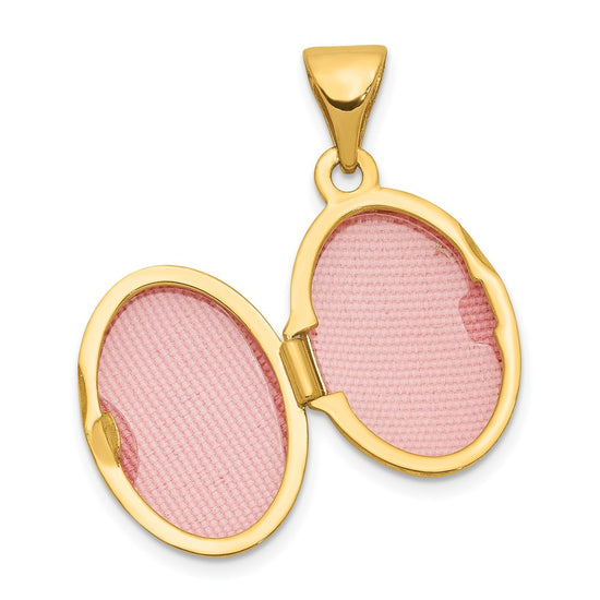 14k Diamond Star 13mm Oval Locket