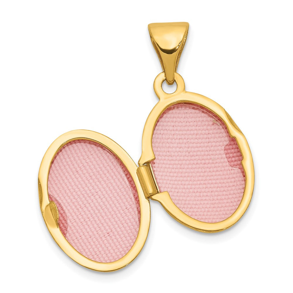 14k Diamond Star 13mm Oval Locket