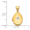 14k Diamond Star 13mm Oval Locket