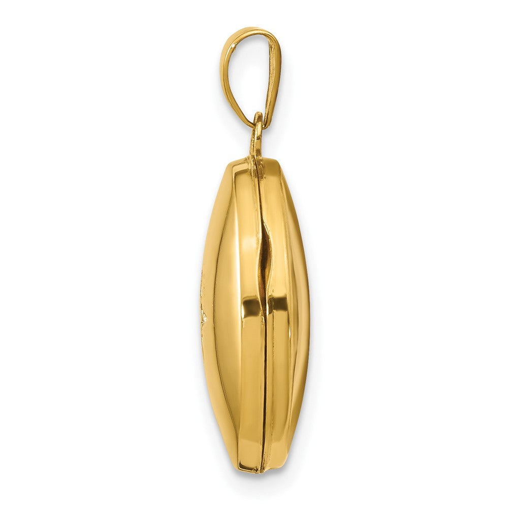 14k Diamond Star 17mm Oval Locket