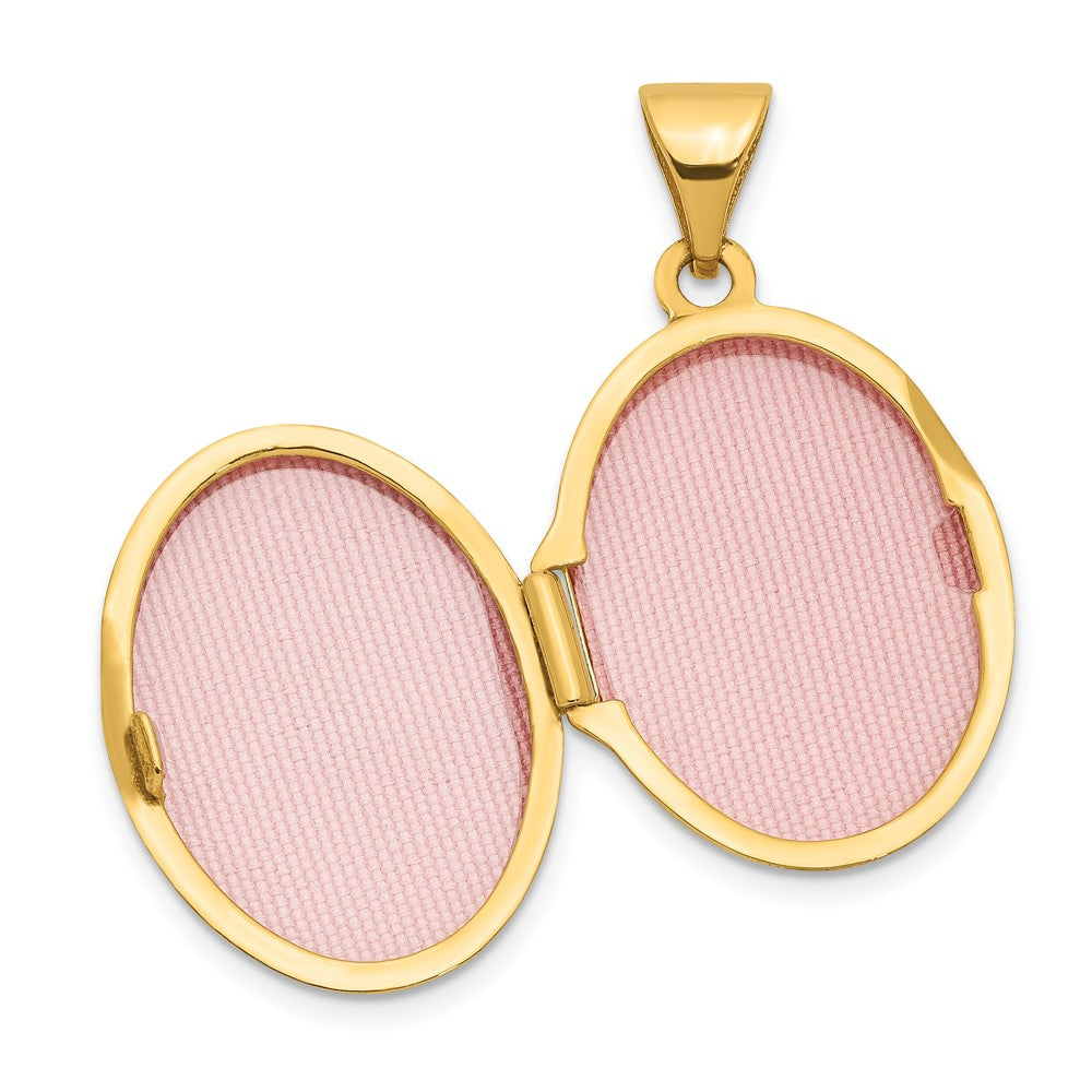 14k Diamond Star 17mm Oval Locket