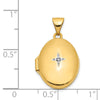 14k Diamond Star 17mm Oval Locket