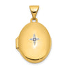 14k Diamond Star 17mm Oval Locket