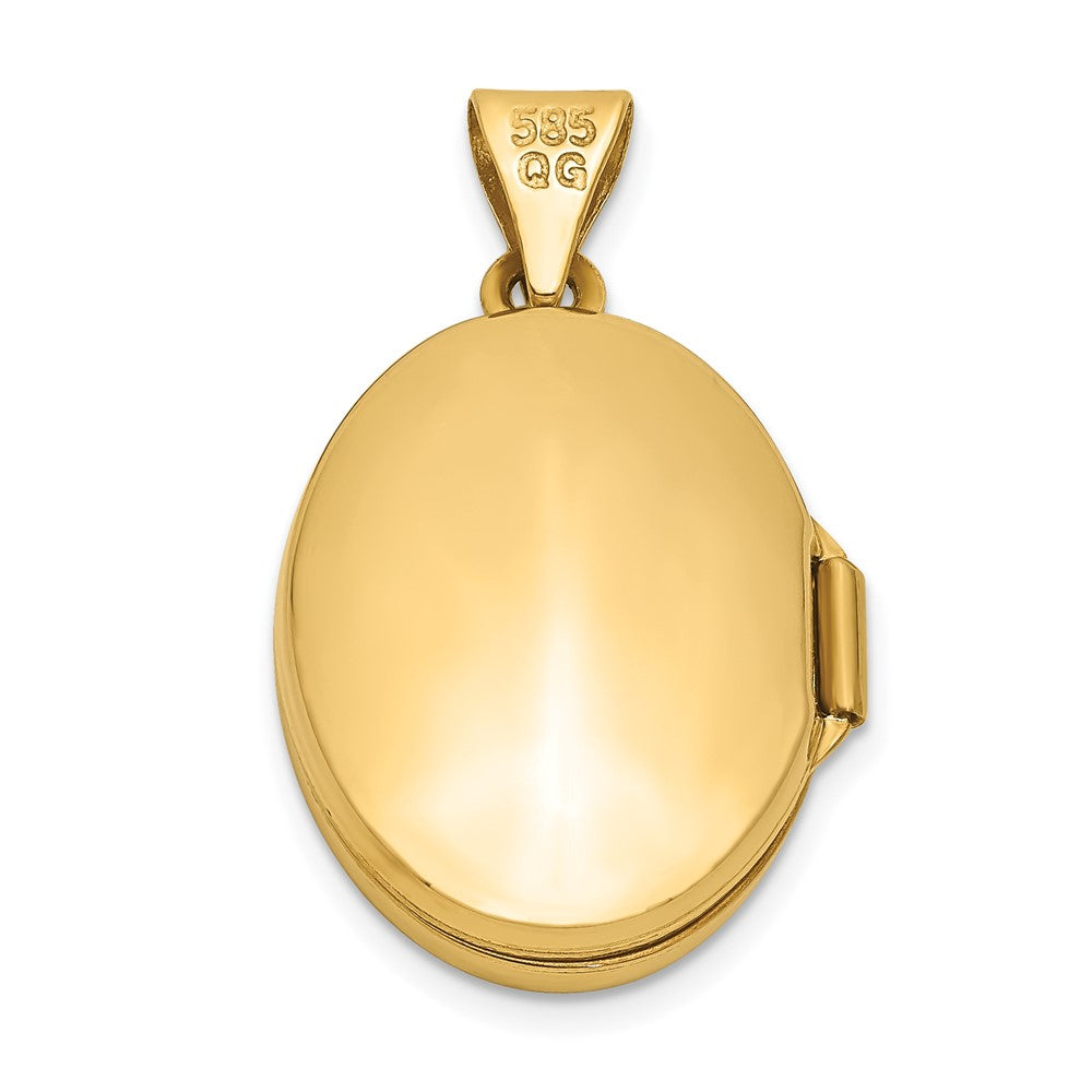 14k Scalloped Border 17mm Oval Locket