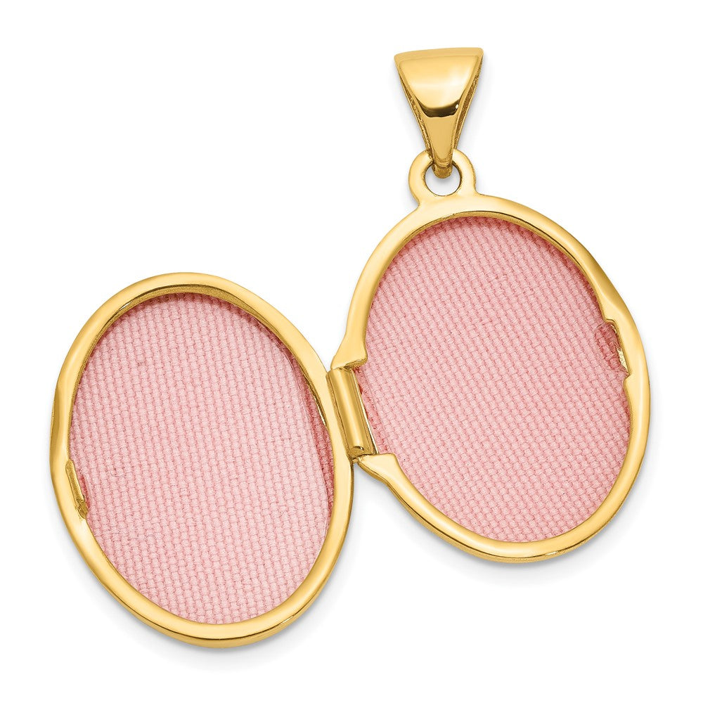 14k Scalloped Border 17mm Oval Locket
