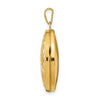 14k Domed Scroll Design 21mm Oval Locket