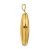 14k Polished Domed Plain 26mm Oval Locket
