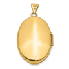 14k Polished Domed Plain 26mm Oval Locket