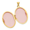 14k Polished Domed Plain 26mm Oval Locket