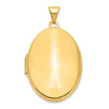 14k Polished Domed Plain 26mm Oval Locket