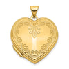 14k Scallop Design 21mm Heart Locket
