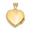 Gold Polished Double Heart Lockets