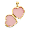Gold Polished Double Heart Lockets
