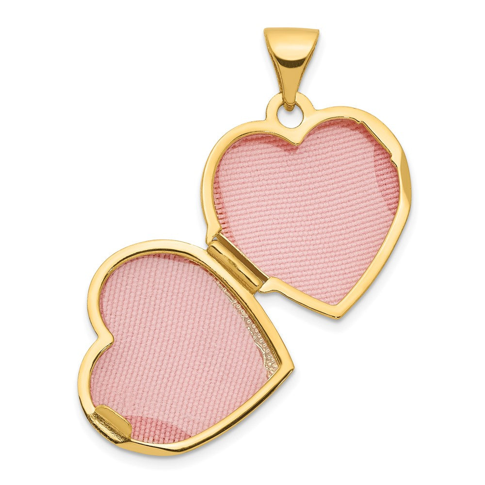 Gold Polished Double Heart Lockets