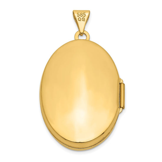 14k Scroll Design 26mm Oval Locket