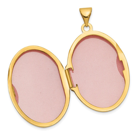 14k Scroll Design 26mm Oval Locket