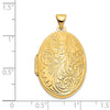 14k Scroll Design 26mm Oval Locket