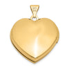 14k Polished Domed 21mm Heart Family Locket Holds 4 Photos