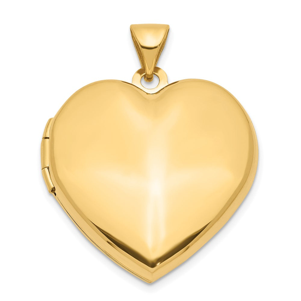 14k Polished Domed 21mm Heart Family Locket Holds 4 Photos