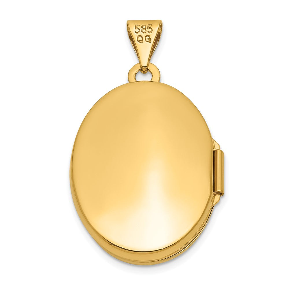 14k Heart Border 21mm Oval Locket