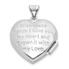 Gold Polished Claddagh Heart Lockets