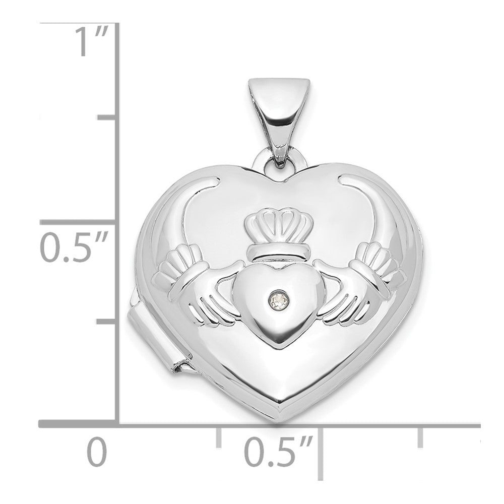 Gold Polished Claddagh Heart Lockets