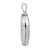 14k White Gold Scrolled Design Reverses to LOVE YOU ALWAYS Script 18mm Heart Locket