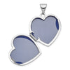 14k White Gold Scrolled Design Reverses to LOVE YOU ALWAYS Script 18mm Heart Locket