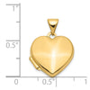 14k Polished Plain 15mm Heart Locket